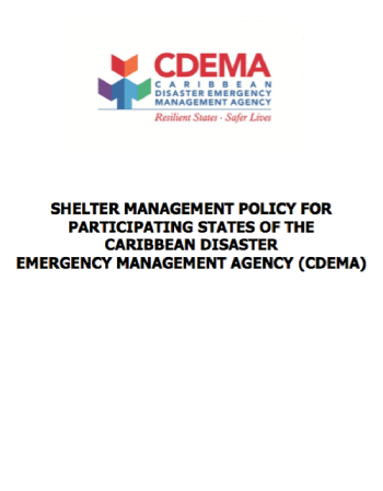 Shelter Management Policy For Participating States Of CDEMA
